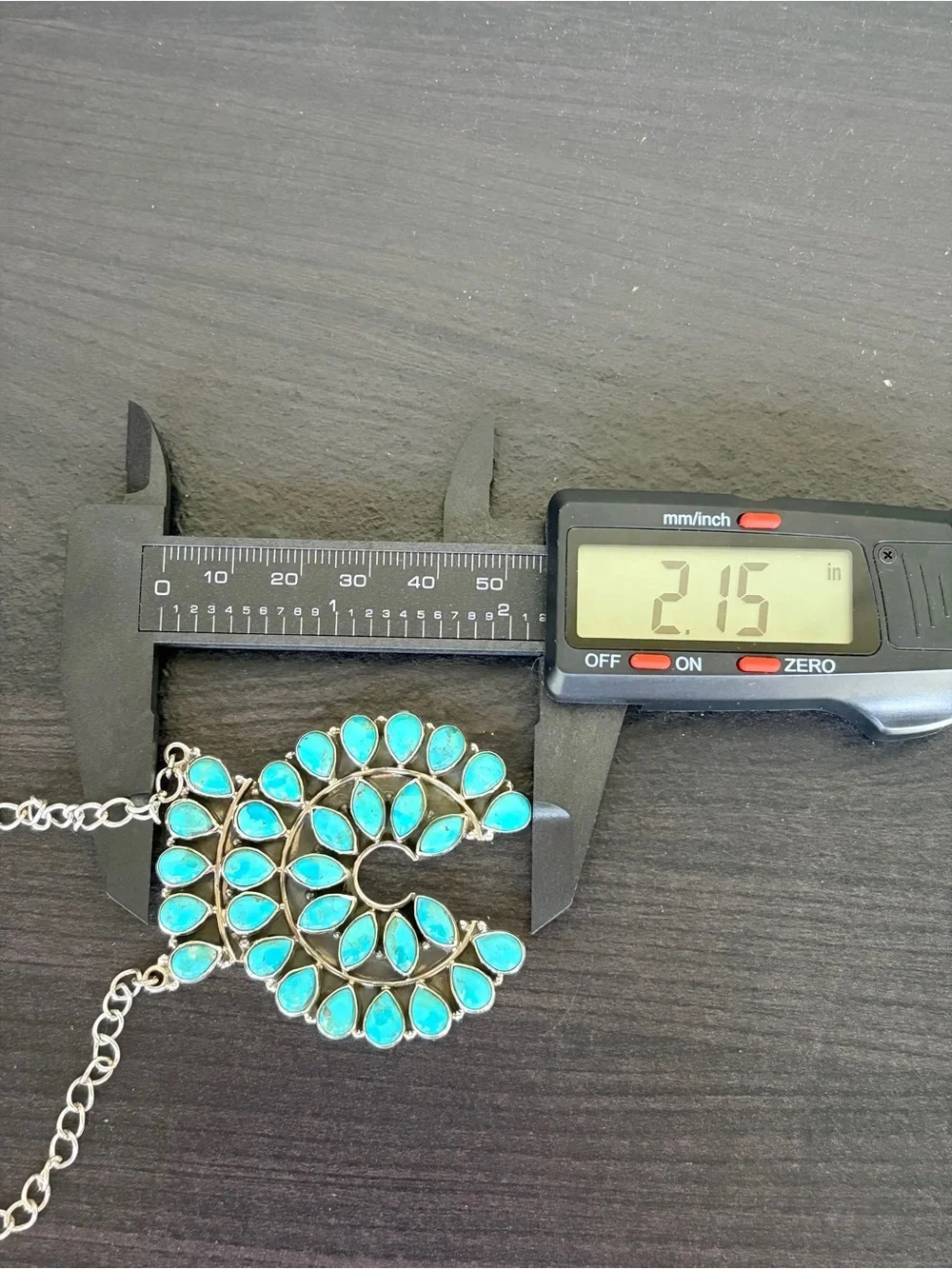 925 Sterling Silver Kingman Turquoise Naja Statement Necklace